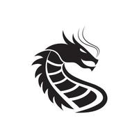 head Dragon simple logo design vector icon illustration