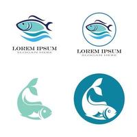 Fish logo template vector