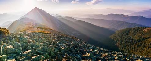 magic sunset in the mountains photo