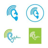 Hearing Logo Template vector