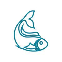 Fish logo template vector