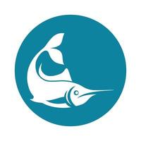 Fish logo template vector