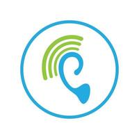 Hearing Logo Template vector