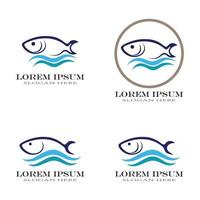 Fish logo template vector