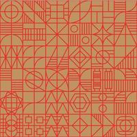 Trendy background made with abstract elements and linear geometric shapes, useful for poster art, website design, album cover prints, fine arts. vector