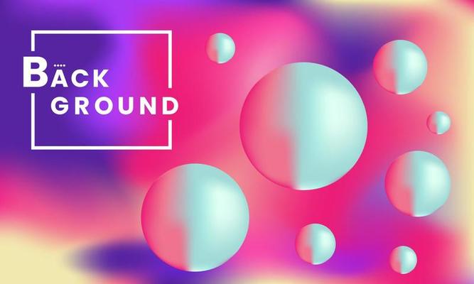 Trendy Abstract horizontal background with circles.Gradient 3d shape. Applicable for banner, brochure,flyer,magazine etc.