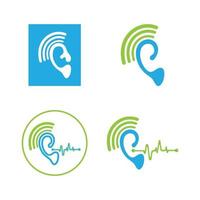 Hearing Logo Template vector