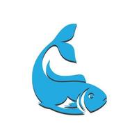 Fish logo template vector