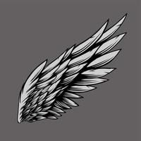 ilustración de alas en estilo tatuaje vector