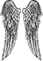 Wings Illustration in tattoo style