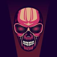 illustration of deadly killer skull. Future killer monster vector