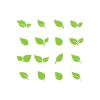 unique green leaf symbol logo vector complete collection bundle