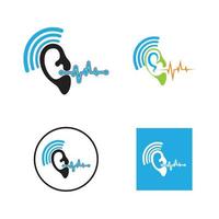 Hearing Logo Template vector