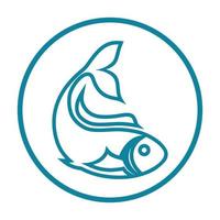 Fish logo template vector