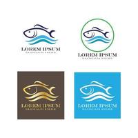 Fish logo template vector