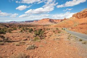 Capitol Reef National Park on a sunny day in the state of Utah. photo