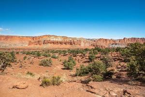 Capitol Reef National Park on a sunny day in the state of Utah. photo