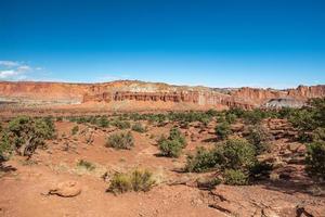 Capitol Reef National Park on a sunny day in the state of Utah. photo