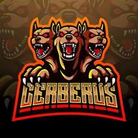 Cerberus esport logo mascot design vector