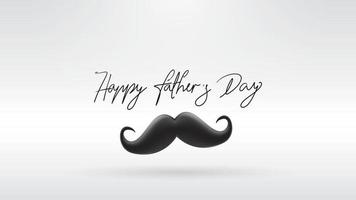 Happy Father Day greeting card, banner design with lettering, typography in three dimensional style vector