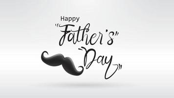 Happy Father Day greeting card, banner design with lettering, typography in three dimensional style vector