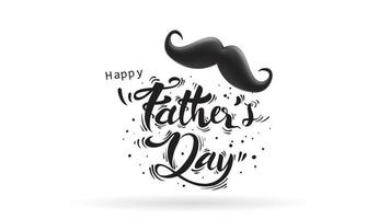 Happy Father Day greeting card, banner design with lettering, typography in three dimensional style vector