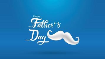 Happy Father Day greeting card, banner design with lettering, typography in three dimensional style vector