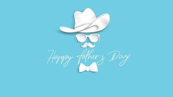 Happy Father Day greeting card, banner design with lettering, typography in three dimensional style vector