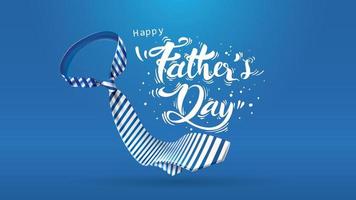 Happy Father Day greeting card, banner design with lettering, typography in three dimensional style vector