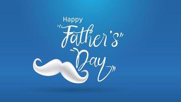 Happy Father Day greeting card, banner design with lettering, typography in three dimensional style vector