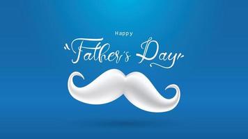 Happy Father Day greeting card, banner design with lettering, typography in three dimensional style vector