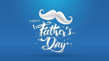 Happy Father Day greeting card, banner design with lettering, typography in three dimensional style vector