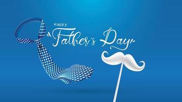 Happy Father Day greeting card, banner design with lettering, typography in three dimensional style vector