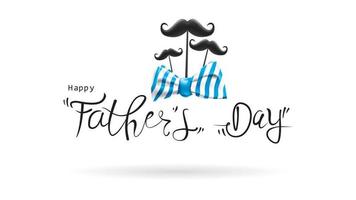 Happy Father Day greeting card, banner design with lettering, typography in three dimensional style vector