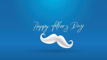 Happy Father Day greeting card, banner design with lettering, typography in three dimensional style vector