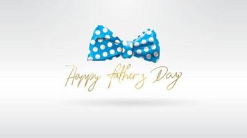 Happy Father Day greeting card, banner design with lettering, typography in three dimensional style vector