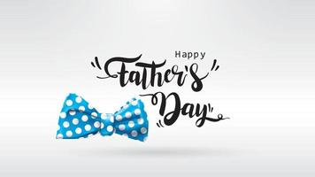 Happy Father Day greeting card, banner design with lettering, typography in three dimensional style