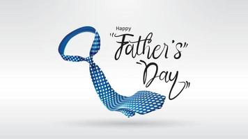 Happy Father Day greeting card, banner design with lettering, typography in three dimensional style vector