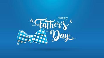 Happy Father Day greeting card, banner design with lettering, typography or Calligraphy in three-dimensional style vector