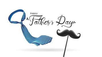 Happy Father Day greeting card, banner design with lettering, typography in three dimensional style vector