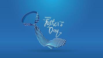 Happy Father Day greeting card, banner design with lettering, typography or Calligraphy in three-dimensional style vector