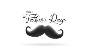 Happy Father Day greeting card, banner design with lettering, typography in three dimensional style vector