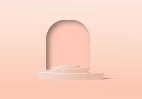 Mock up podium for product display on pastel background. vector