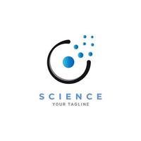 atomic science global design, icon for science technology vector