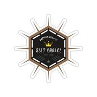 Vintage style product label badge design vector