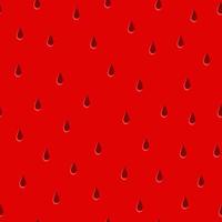 Watermelon seed seamless pattern, red background vector