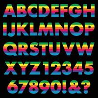 rainbow vector alphabet font