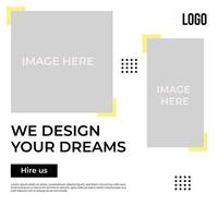 Creative and colorful design social media post and marketing agency. This design help to Grow your business. vector