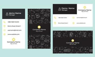 diseño de tarjetas creativas corporativas y nuevas. vector