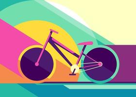 Banner with road bike. vector